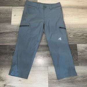 Eddie Bauer First Ascent Guide Pants Womens 0 Gray Performance Cargo Capri Crop